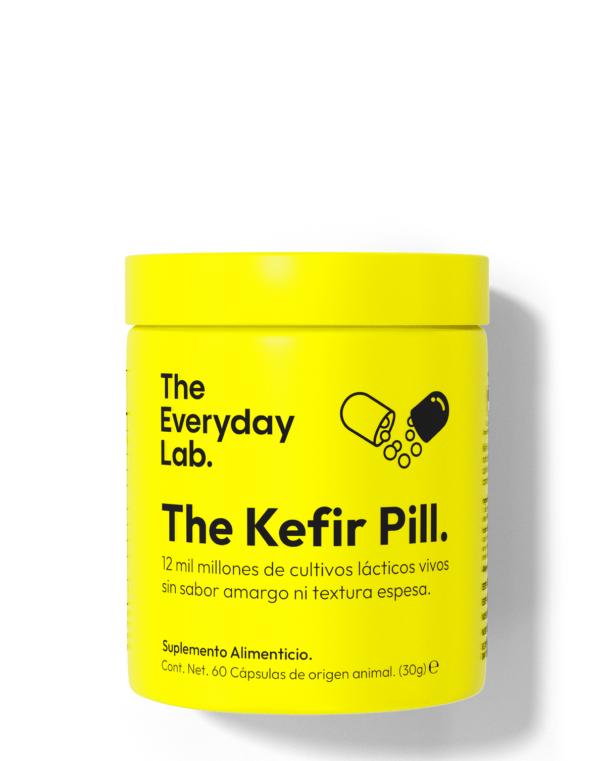 The Everyday Lab Probiotic Kefir Capsules bottle with delayed-release vegetable capsules designed for gut health and immunity support
