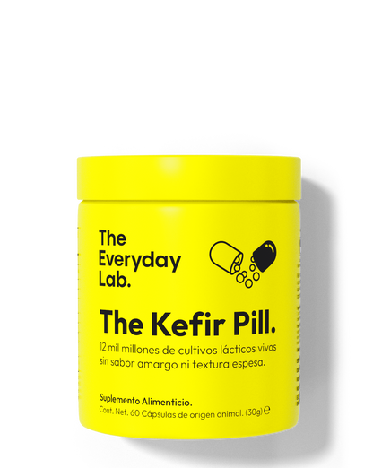 The Everyday Lab Probiotic Kefir Capsules bottle with delayed-release vegetable capsules designed for gut health and immunity support