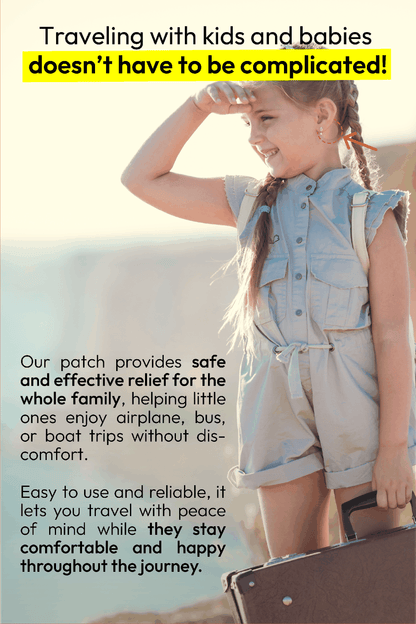 Bye Bye Queasy Patch for Kids worn behind the ear