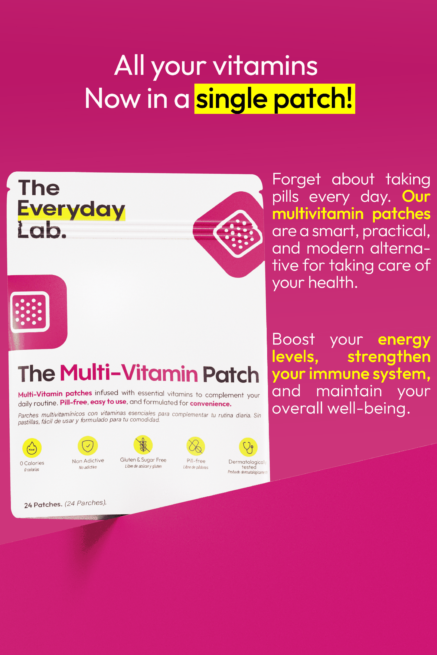 Multi-Vitamin Patch transdermal vitamins for daily energy