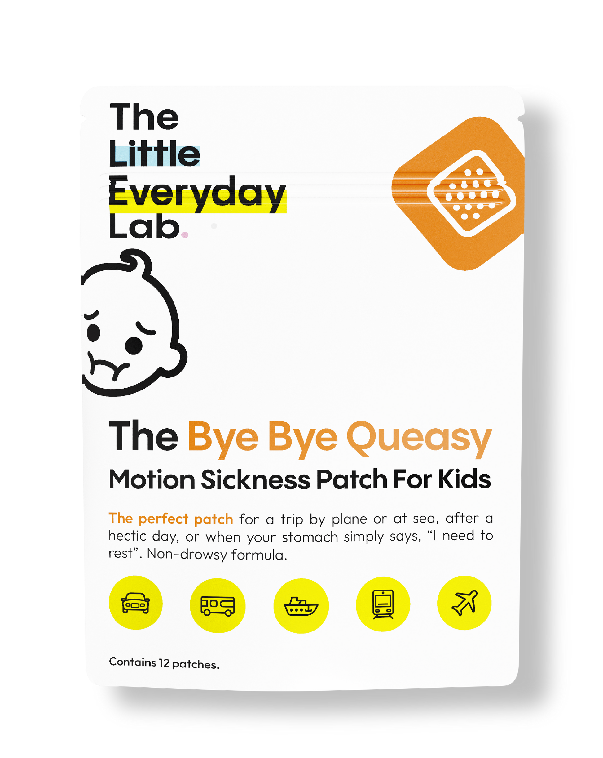 The Everyday Lab Bye Bye Queasy Patch for Kids for motion sickness relief