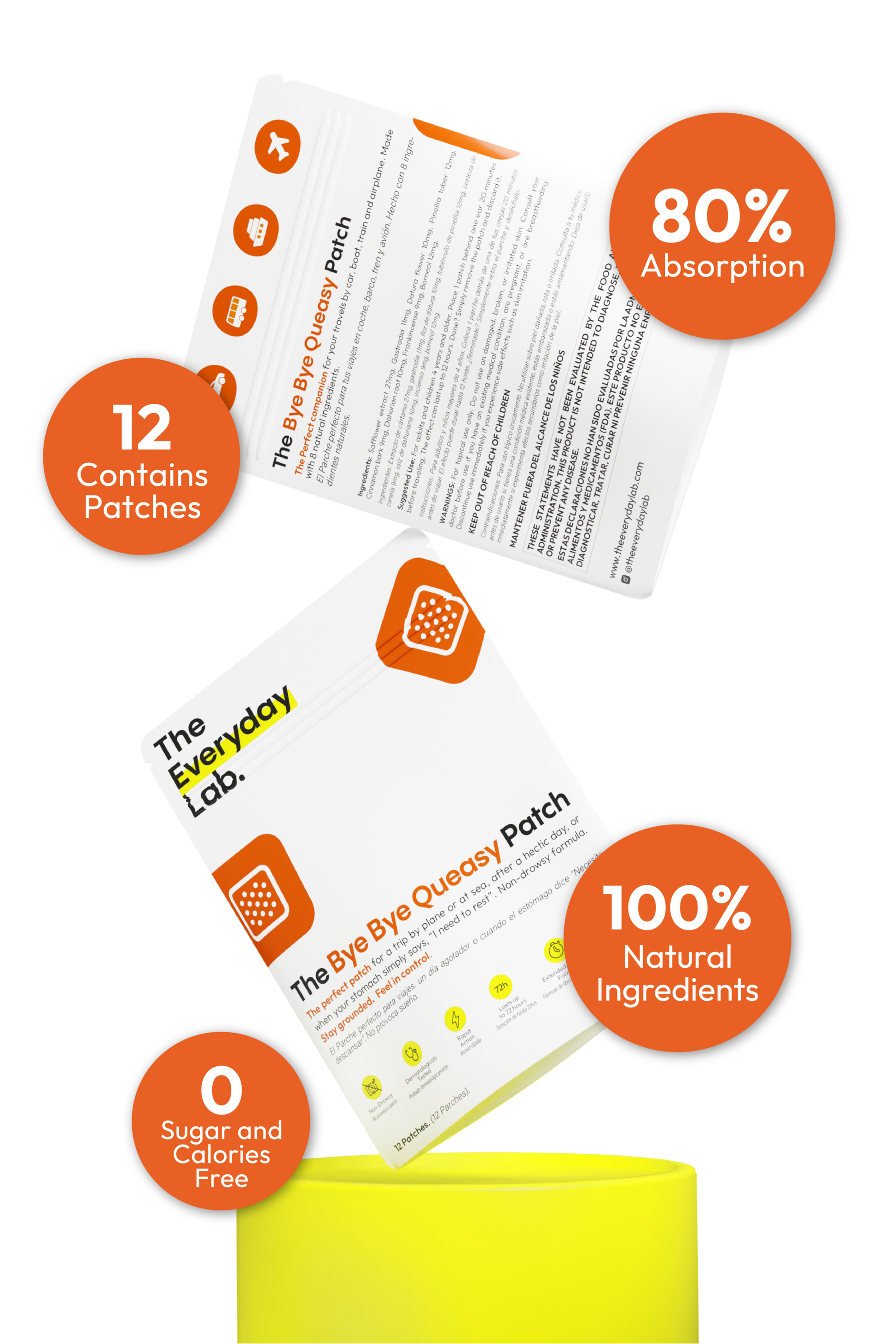 Transdermal Bye Bye Queasy Patch for up to 12 hours of relief