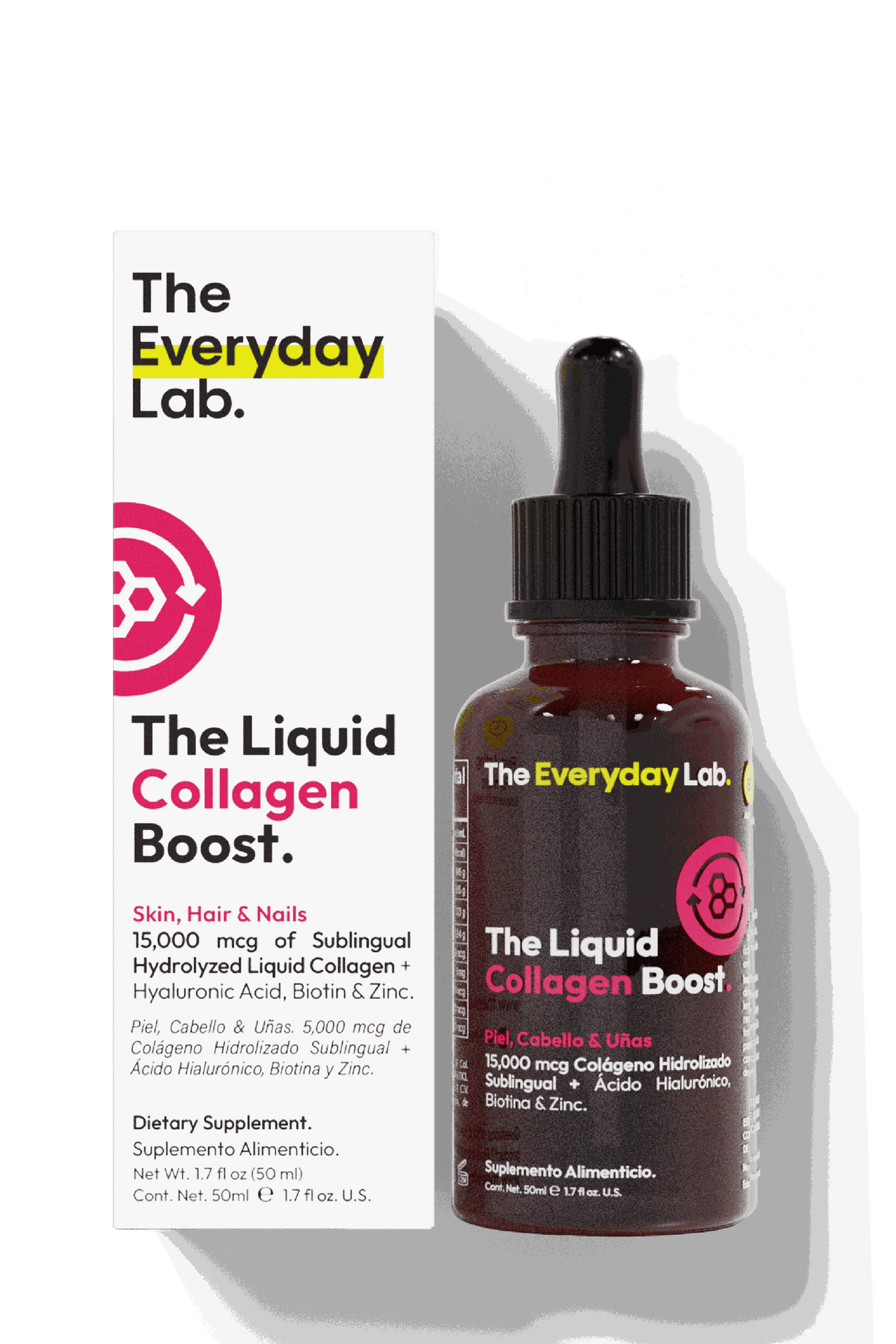 The Everyday Lab Liquid Collagen Boost sublingual collagen drops with biotin
