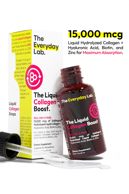 Liquid Collagen Boost with hyaluronic acid and biotin for skin, hair and nails